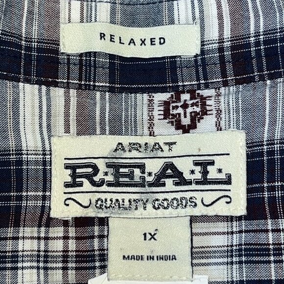 ARIAT Women's 1X Billie Jean Western ROCKBERRY GROVE Shirt Blouse NEW SAMPLE - Picture 9 of 12